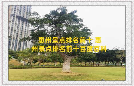 惠州景点排名前十 惠州景点排名前十百度百科